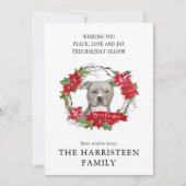 American Staffordshire Terrier Kerstmis Wreath Feestdagenkaart (Voorkant)