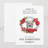 American Staffordshire Terrier Kerstmis Wreath Feestdagenkaart (Voorkant / Achterkant)