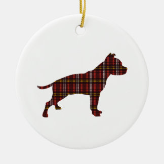 American Staffordshire Terrier Kerstornament Keramisch Ornament