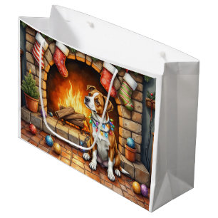 American Staffordshire Terrier Kerstverlichting Groot Cadeauzakje