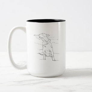 American Staffordshire Terrier Koffie Tweekleurige Koffiemok