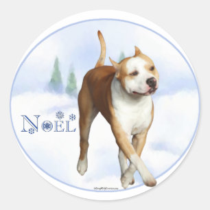 American Staffordshire Terrier Noel Ronde Sticker