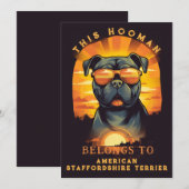 American Staffordshire Terrier Ouder gepersonalise Aankondiging (Voorkant / Achterkant)