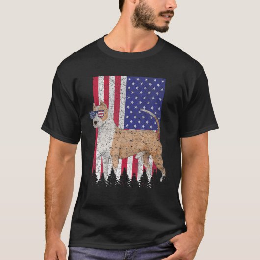 American Staffordshire Terrier Patriotic Dog Ameri T-shirt (Voorkant)