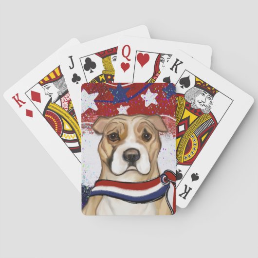 AMERICAN STAFFORDSHIRE TERRIËR POKERKAARTEN (Achterkant)
