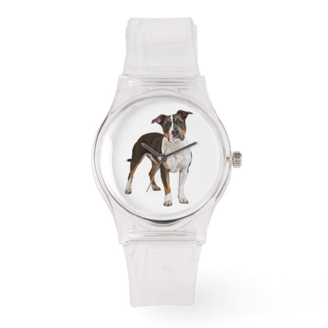 American Staffordshire Terrier Puppy Dog - Amstaff Horloge (Voorkant)