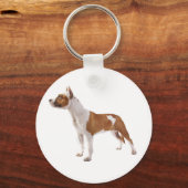 American Staffordshire Terrier Puppy Dog Sleutelha Sleutelhanger (Voorkant)