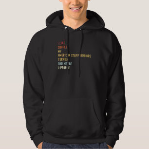 American Staffordshire Terrier Retro Dog en Coffe Hoodie