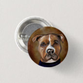 AMERICAN STAFFORDSHIRE TERRIËR  RONDE BUTTON 3,2 CM (Voorkant /achterkant)