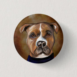 AMERICAN STAFFORDSHIRE TERRIËR RONDE BUTTON 3,2 CM