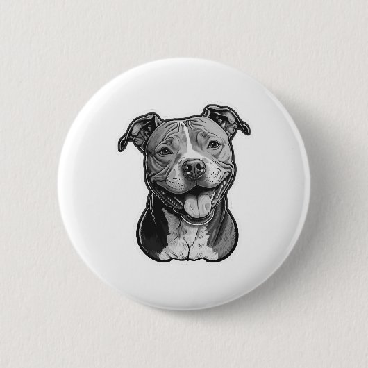 American Staffordshire Terrier Ronde Button 5,7 Cm (Voorkant)