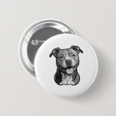 American Staffordshire Terrier Ronde Button 5,7 Cm (Voorkant /achterkant)