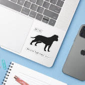 American Staffordshire Terrier Silhouette AmStaff Sticker (Laptop met iPhone)