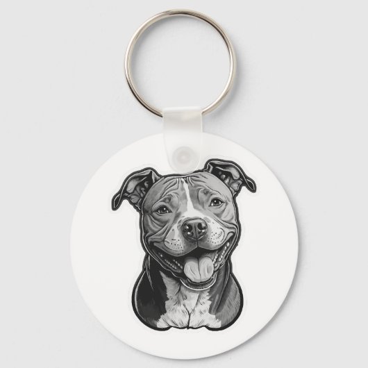 American Staffordshire Terrier Sleutelhanger (Voorkant)