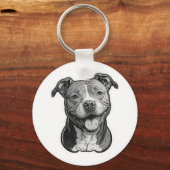 American Staffordshire Terrier Sleutelhanger (Voorkant)