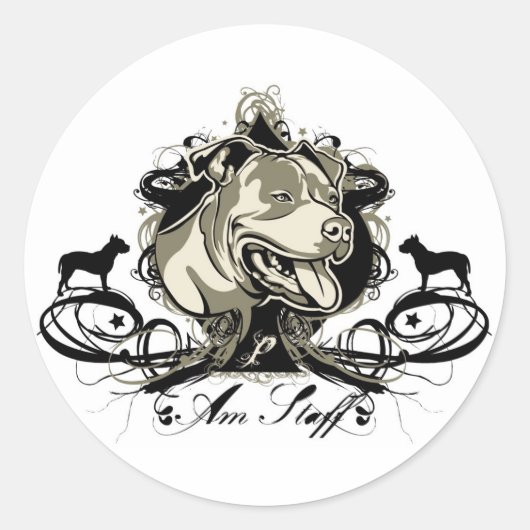 American Staffordshire Terrier Sticker (Voorkant)