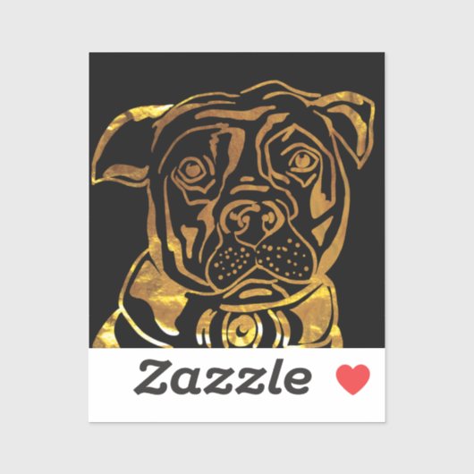 AMERICAN STAFFORDSHIRE TERRIËR STICKER (Vel)
