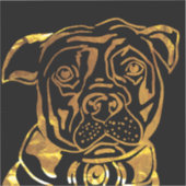 AMERICAN STAFFORDSHIRE TERRIËR STICKER (Voorkant)