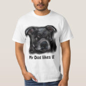 American Staffordshire Terrier T-shirt (Voorkant)