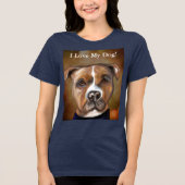 AMERICAN STAFFORDSHIRE TERRIËR Tri-Blend SHIRT (Voorkant)