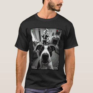 American Staffordshire Terrier Vangt Kerstman Op C T-shirt