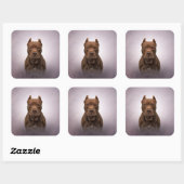 American Staffordshire Terrier Vierkante Sticker (Vel)
