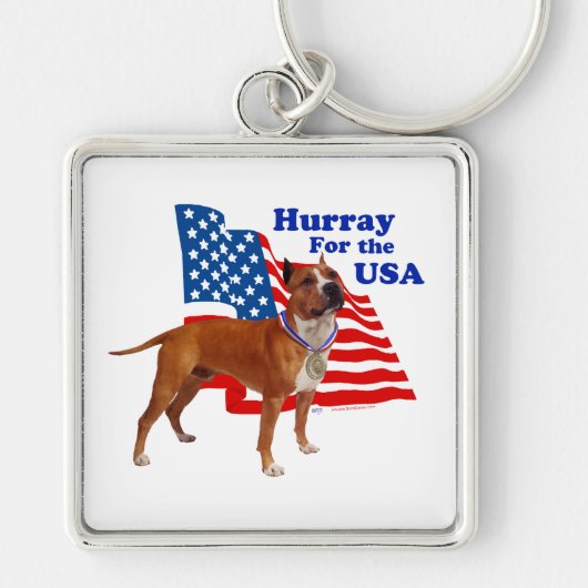 American Staffordshire Terrier VS Sleutelhanger (Voorkant)