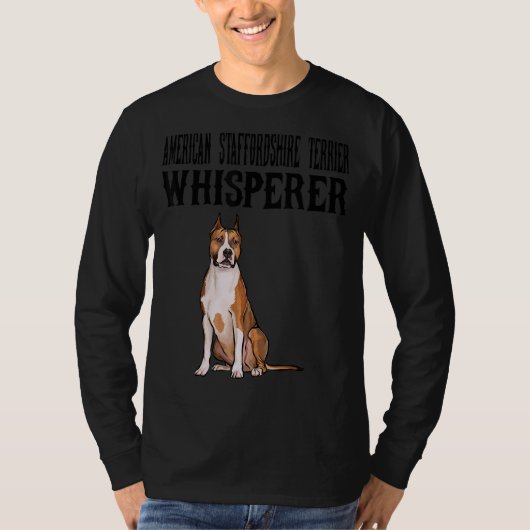 American Staffordshire Terrier Wisperer Hond T-shirt (Voorkant)