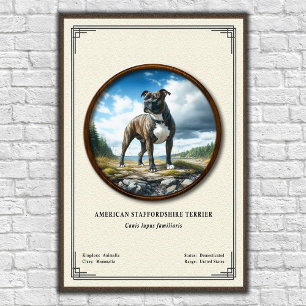 American Staffordshire Terrier Zoölogische Serie Poster