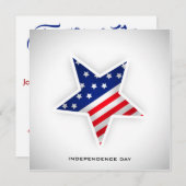 American Star 4th of July Feestuitnodigingen Kaart (Voorkant / Achterkant)