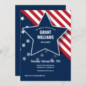 American Star Fundraiser Invitation Kaart (Voorkant / Achterkant)