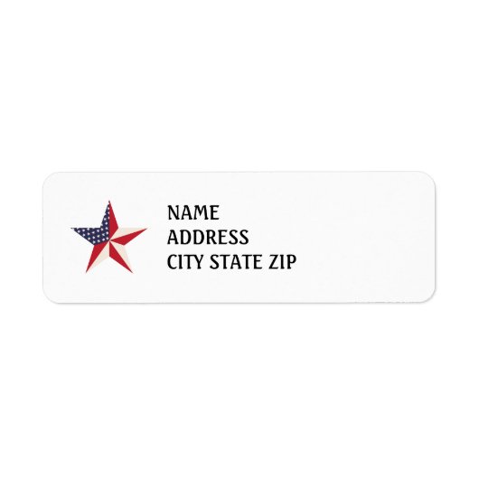 American Star Return Address Labels (Voorkant)