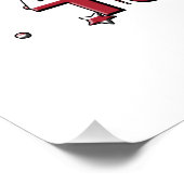 American Stars and Stripes Happy 4th van juli Perfect Poster (Hoek)