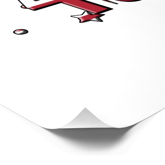 American Stars and Stripes Happy 4th van juli Perfect Poster (Hoek)