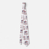 American Stars and Stripes Happy 4th van juli Stropdas (Achterkant)