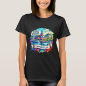 American State Map T-Shirts - Connecticut USA map (Voorkant)