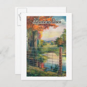 American Steel & Wire Co Fence Roadside Scene Briefkaart (Voorkant / Achterkant)