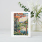 American Steel & Wire Co Fence Roadside Scene Briefkaart (Staand voorkant)