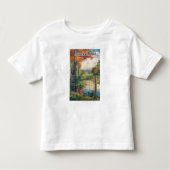 American Steel & Wire Co Fence Roadside Scene Kinder Shirts (Voorkant)