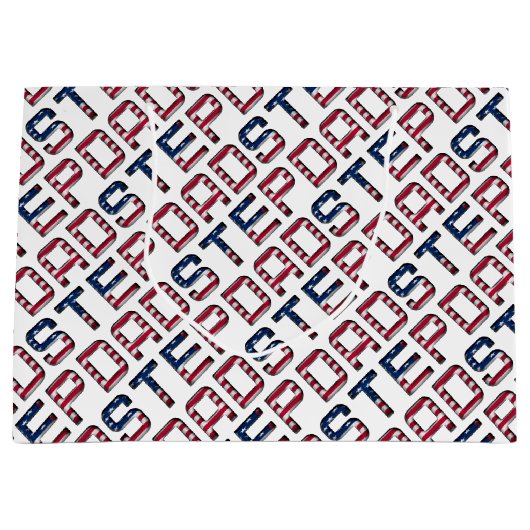 American Stepdad Stars en Stripes USA Groot Cadeauzakje (Voorkant)