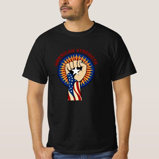American Strength – United We Stand Fist T-Shirt (Voorkant)