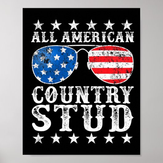 American Stud Boy Country 4th of juli Amerikaanse Poster (Voorkant)