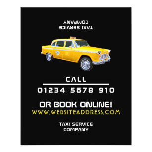 American Style Taxi Cab met Price List Flyer