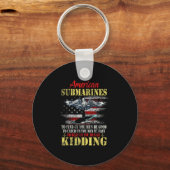 American Submarines Veteran Kidding Silent Service Sleutelhanger (Voorkant)
