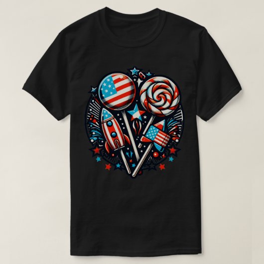 American Summer Vibes 4th of July Feestdagen met T-shirt (Design voorkant)