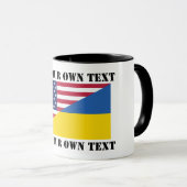 American support towards Ukraine Throw Pillow Mok (Voorkant rechts)