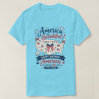 American The Beautiful 250 Viering met Strik T-shirt