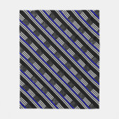 American Thin Blue Line Decor Fleece Deken (Voorkant)