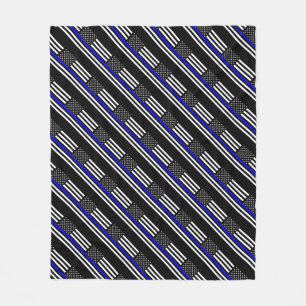 American Thin Blue Line Decor Fleece Deken