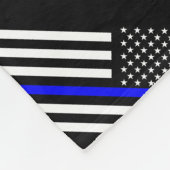 American Thin Blue Line Decor Fleece Deken (Hoek)